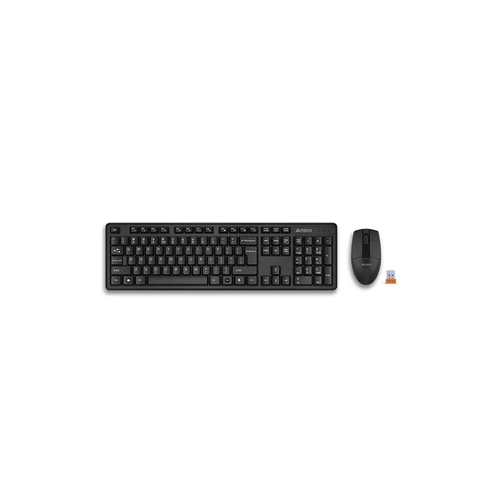 Kit tastatura si mouse a4tech gk-3+g3-330n wireless 104 taste format standard mouse 1000dpi 3/1 butoane negru 3330n (include tv 