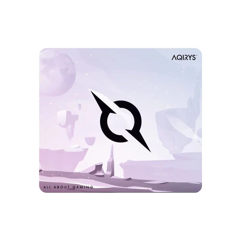 Mousepad AQIRYS Gravity Medium, fabricat din material din microfibra, dimensiuni 450 x 400 x 4 mm, alb