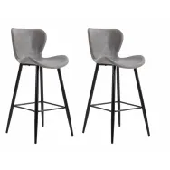 SET 2 SCAUNE DE BAR RETRO - LIGHT GREY