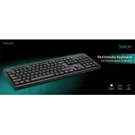 Tastatura spacer usb multimedia 104 taste + 11 taste multimedia anti-spill black spkb-169 45504123   (include tv 0.8lei) Spacer 