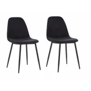 SET 2 SCAUNE DINING JAQUARD- BLACK