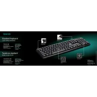 Tastatura spacer usb 104 taste anti-spill black spkb-520 Spacer - 1