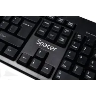 Kit wired spacer usb tastatura multimedia spkb-169 + mouse optic spmo-m11 black spds-1691  /45505412 (include tv 0.8lei) Spacer 