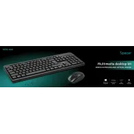 Kit wired spacer usb tastatura multimedia spkb-169 + mouse optic spmo-m11 black spds-1691  /45505412 (include tv 0.8lei) Spacer 