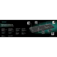 Kit wired spacer usb tastatura multimedia spkb-169 + mouse optic spmo-m11 black spds-1691  /45505412 (include tv 0.8lei) Spacer 