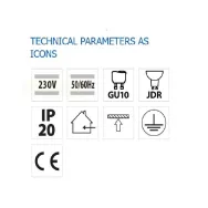 Pendul vivalux round king gu10 max. 35w ip20 Ø60x1330mm alb