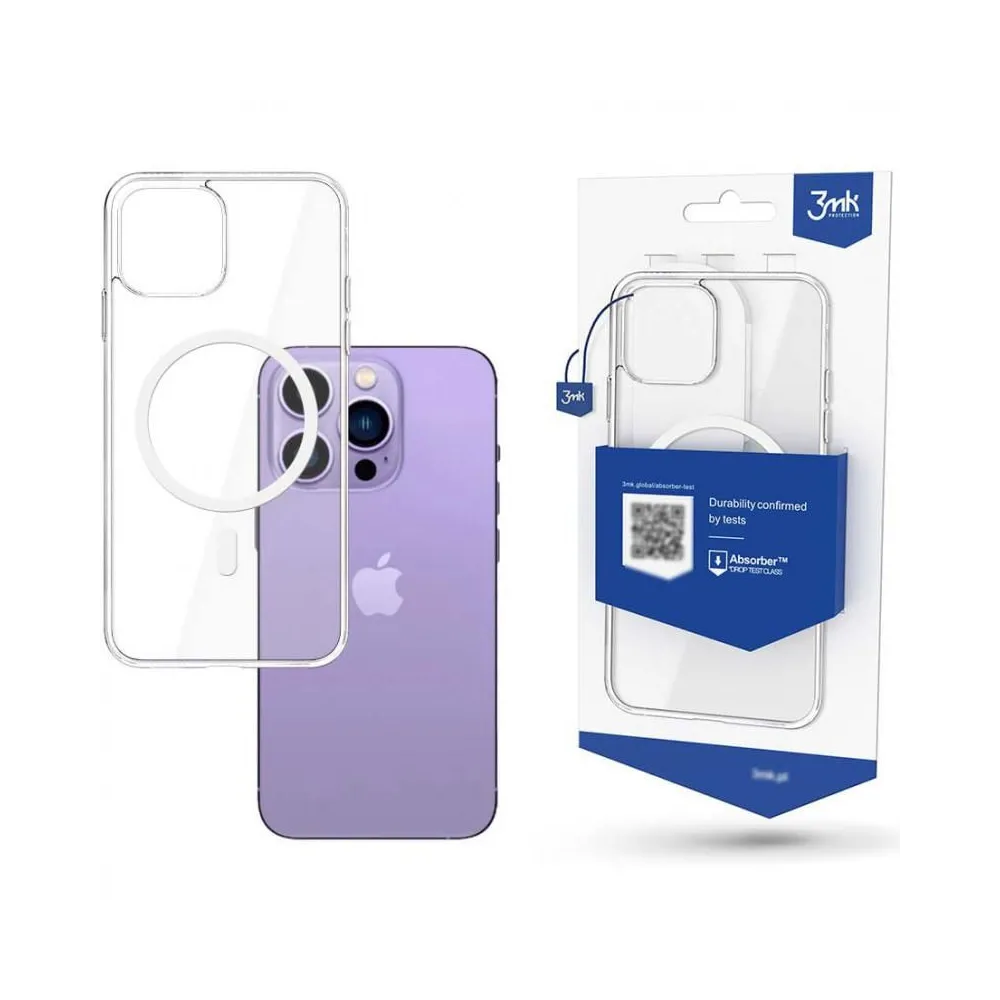 3mk magsafe case for iphone 14 pro max - transparent