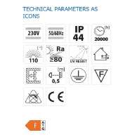 Proiector led cu senzor de miscare vivalux shift 30w 230v