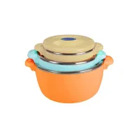 Belly orange food warmer 3 pcs set: 2+4+6l
foldable lock