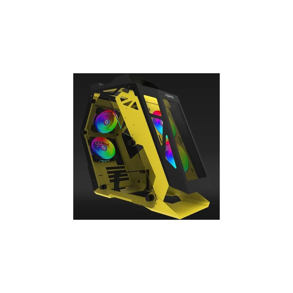 Carcasa aqirys saiph mid tower yellow  case type: midi tower