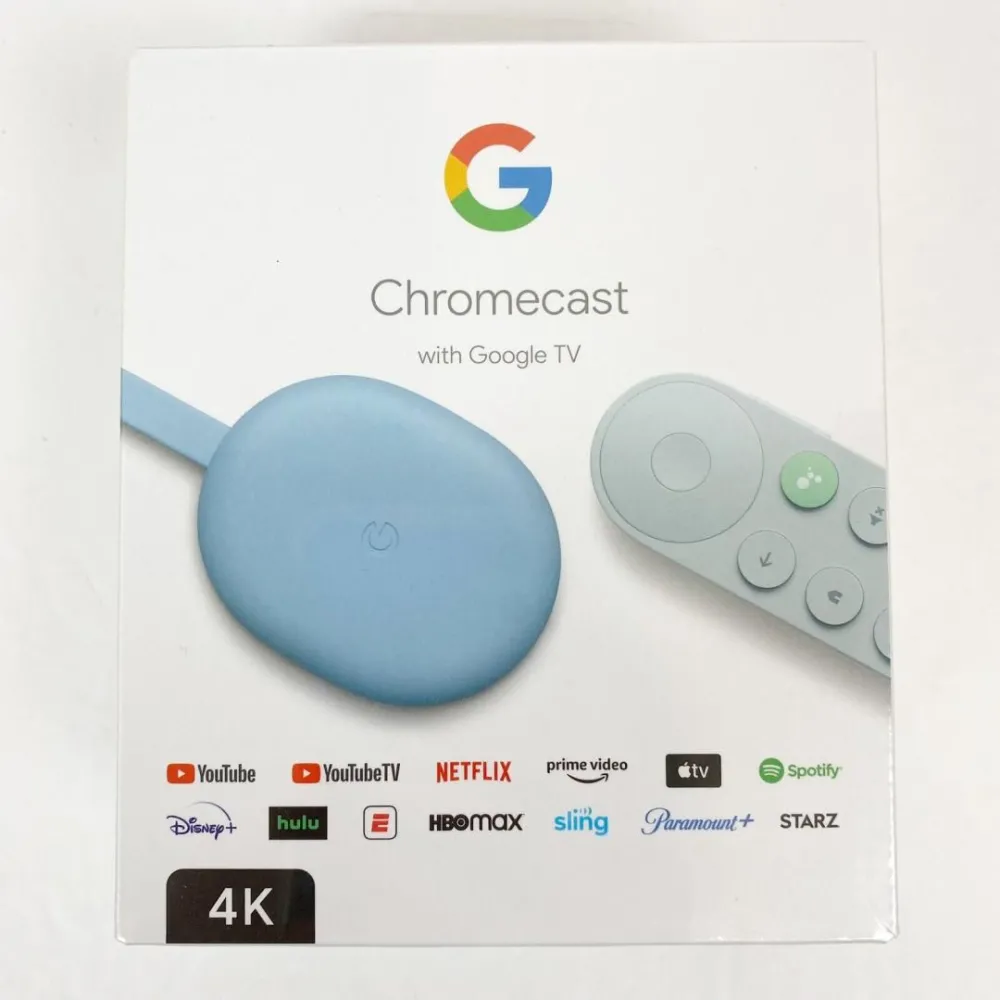 Google chromecast tv 4k hdmi bluetooth wi-fi blue