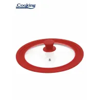 Glass lid with adjustable silicone edge on 3 sizes 28/30/32