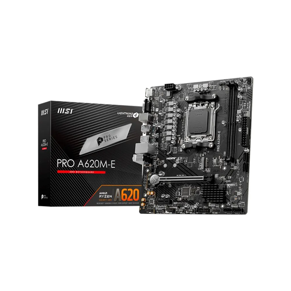 Msi pro a620m-e matx socket am5 dual channel ddr5 6800+mhz