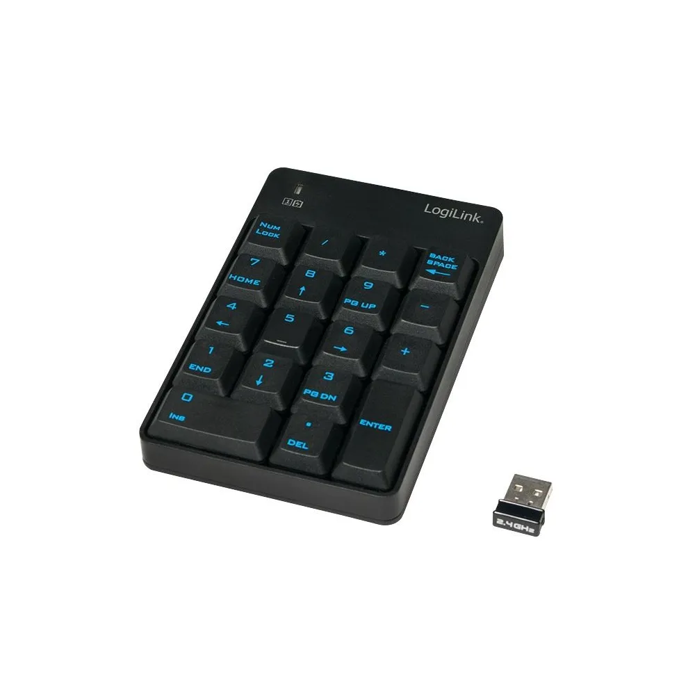 Tastatura numerica  logilink wireless 18 taste negru id0120 lichidare stoc (include tv 0.8lei) Logilink - 1