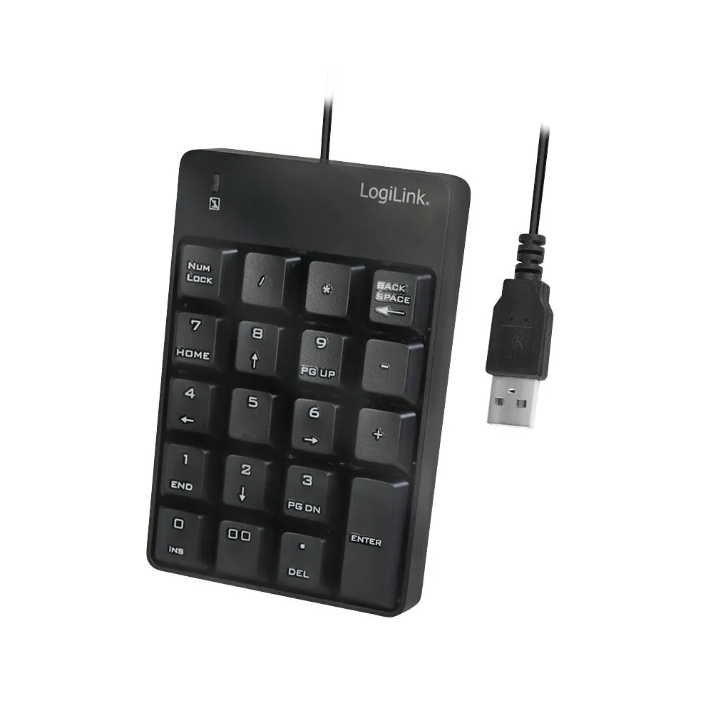 Tastatura numerica  logilink usb 19 taste negru id0184 (include tv 0.8lei) Logilink - 1
