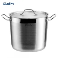 Stainless steel stock pot+lid 24x20 cm 9l maestro
material: stainless