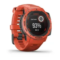 Ceas Smartwatch Garmin Instinct Solar, GPS, Watch Flame Red WW