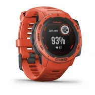 Ceas Smartwatch Garmin Instinct Solar, GPS, Watch Flame Red WW
