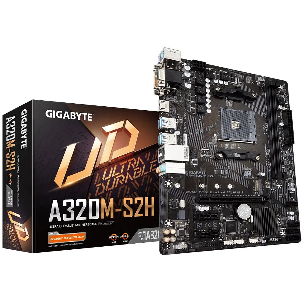 Placa de baza Gigabyte, GA-A320M-S2H, Socket AM4