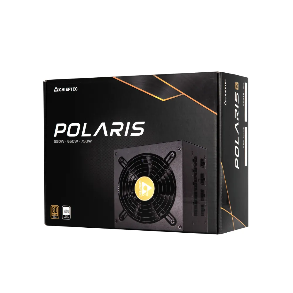 Sursa chieftec 850w (real) polaris series modulara fan 12cm certificare 80plus gold 2x cpu 4+4 4x pci-e (6+2) 8x sata pps-850fc 