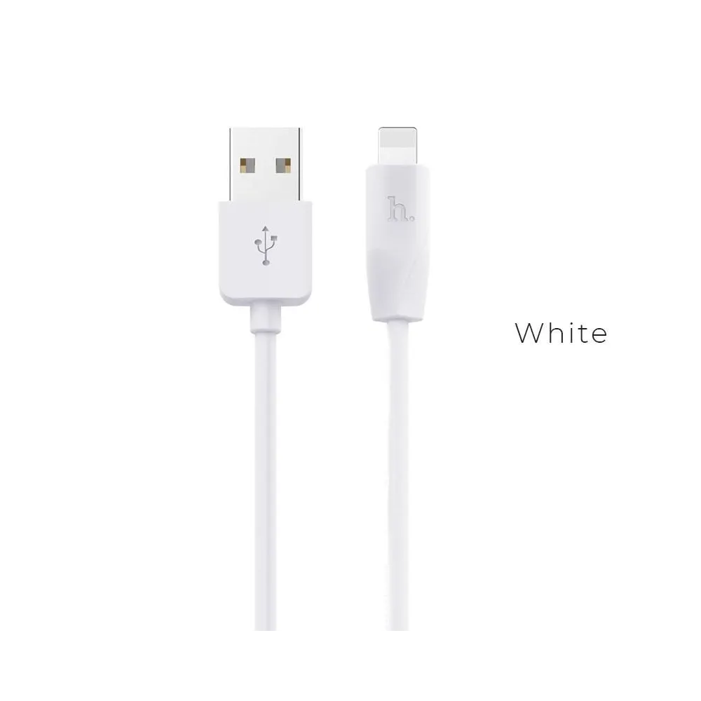 Hoco X1 Rapid / Cablu date USB to Lightning, Silicon, 2.1A, 3m, Alb