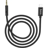 Hoco UPA13 Sound source / Cablu date Lightning to Jack3.5mm, Silicon, Negru