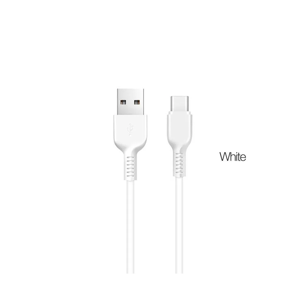 Hoco X20 Flash / Cablu date Usb to Type-C, Silicon, 2A, 3m, Alb