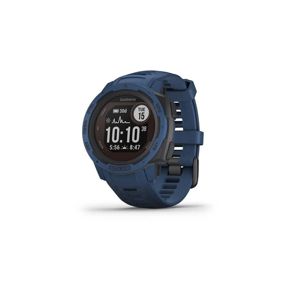 Ceas Smartwatch Garmin Instinct Solar, GPS, Tidal Blue WW