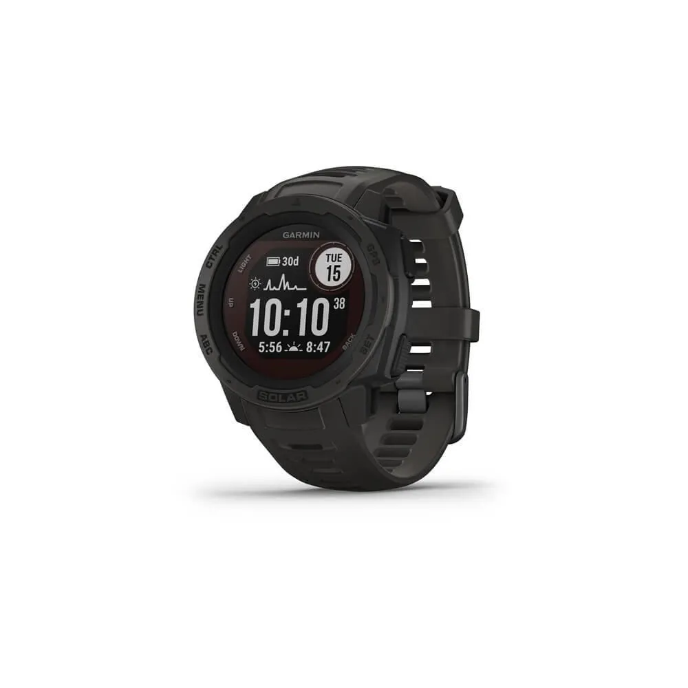 Ceas Smartwatch Garmin Instinct Solar, GPS, Graphite WW