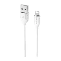 Cablu Date si Incarcare USB la Lightning Borofone BX19, 2 m, Alb