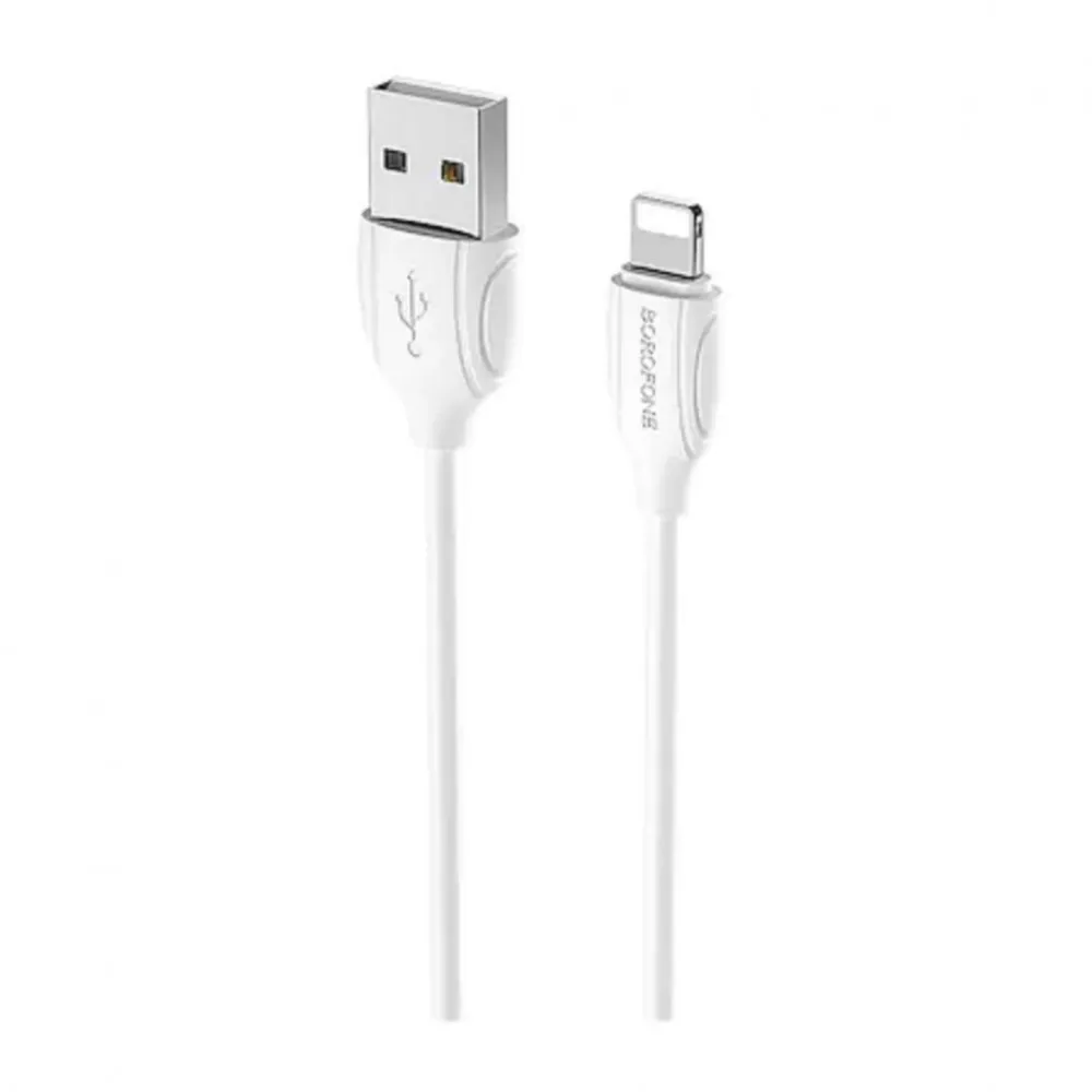 Cablu Date si Incarcare USB la Lightning Borofone BX19, 2 m, Alb