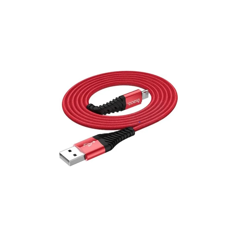Cablu Date si Incarcare USB la Lightning HOCO X38 Cool, 1 m, Rosu