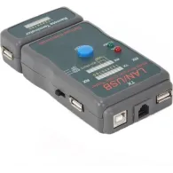 Tester cablu retea gembird pt. cablu utp stp si usb baterie 9v neinclusa nct-2 (include tv 0.8lei) Gembird - 1