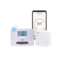 Termostat electronic Well, programabil cu afisaj digital wireless, smart, WIFI