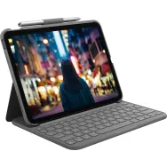 Logitech Slim Folio QWERTY Engleză Regatul Unit Bluetooth Gri