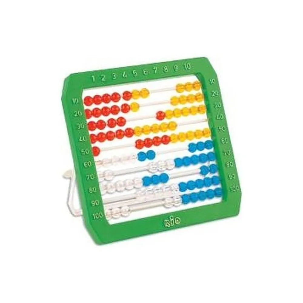 Numaratoare plastic, 100 bile, multicolor