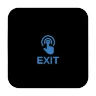 Buton de iesire touch plastic negru montaj aparent