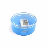 Ascutitoare EVOffice, plastic, container, albastru