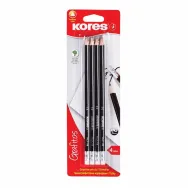 Set creioane grafit Kores Grafitos, HB, 4buc