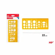 Sablon Main Paper, plastic, figuri geometrice, 22cm