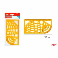 Sablon Main Paper, plastic, figuri geometrice, 18cm