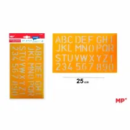 Sablon Main Paper, plastic, litere si cifre, 25cm