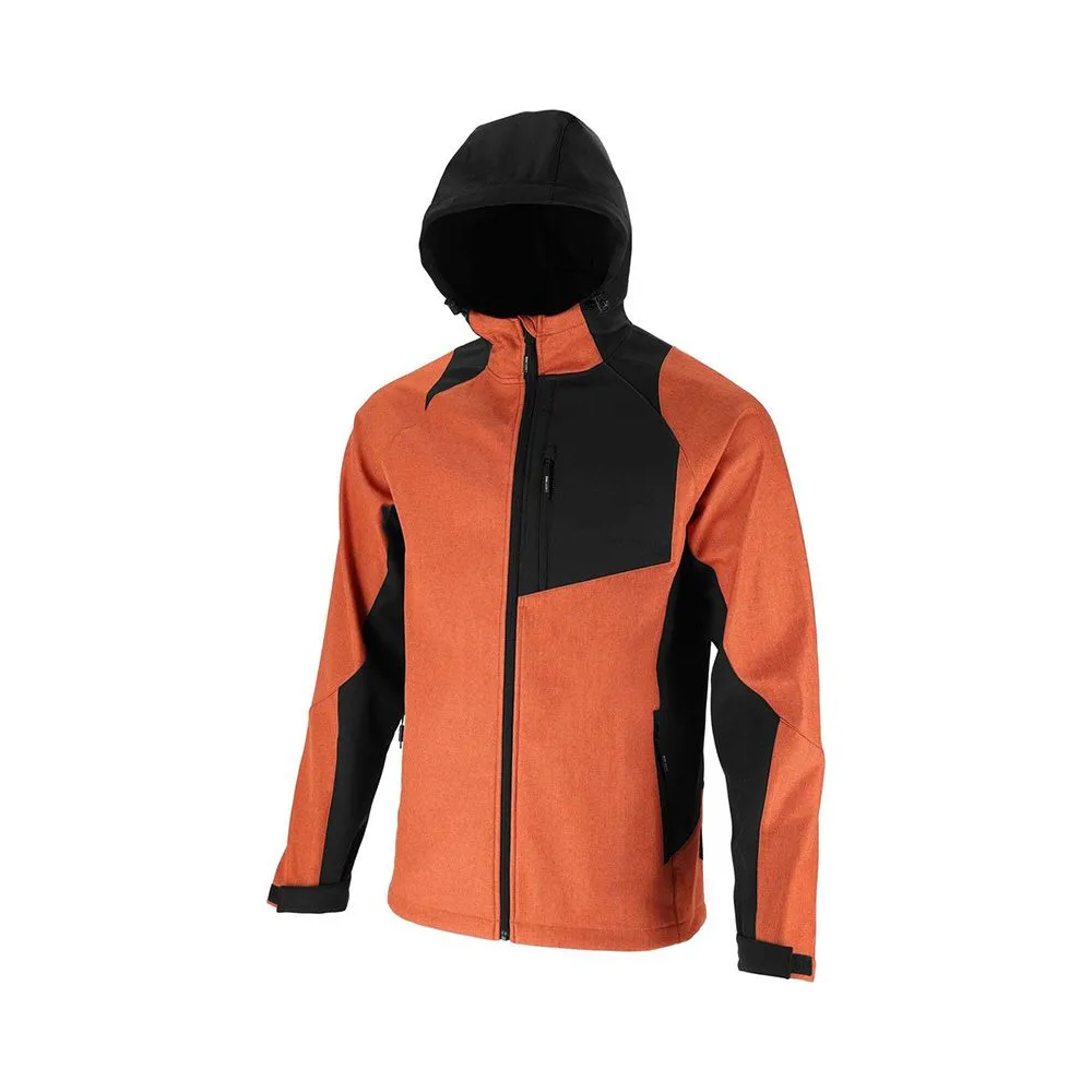 Jacheta elastica cu gluga / bej-portocaliu - 2xl