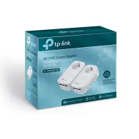 Kit adaptor powerline tp-link tehnologie av2 av1300 pana la 1300mbps 3 porturi gigabit priza ac 2 buc. tl-pa8030p kit (include t