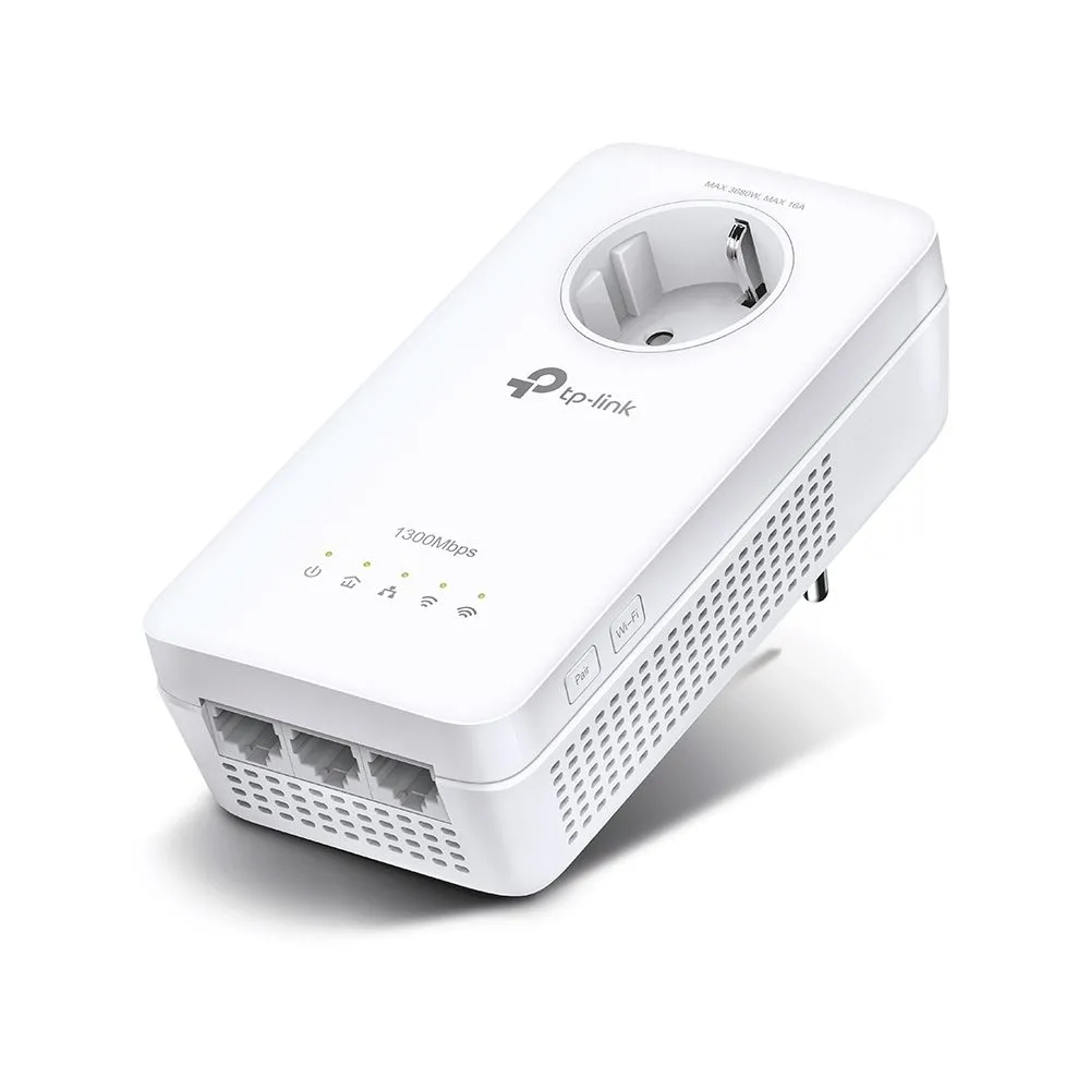 Amplificator powerline tp-link 1300mbps 3 x gigabit lan 1 x sucko dual band ac1200  tl-wpa8631p (include timbru verde 1.5 lei) T