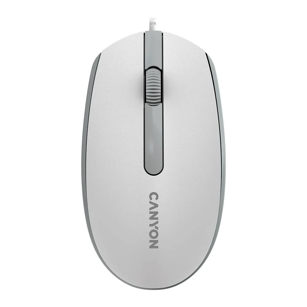 Canyon mouse m-10 wired white grey