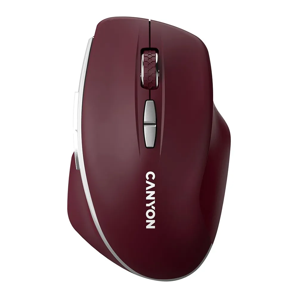 Canyon mouse mw-21 blueled 7buttons wireless burgundy red