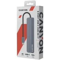 Canyon hub ds-17 6in1 4k usb-c grey