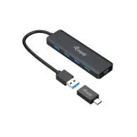 Equip 128959 hub-uri de interfață USB 3.2 Gen 1 (3.1 Gen 1) Type-A 5000 Mbit s Negru