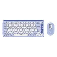 Logitech POP Icon Combo tastaturi Mouse inclus Universală Bluetooth QWERTY US Internațional Liliachiu, Alb